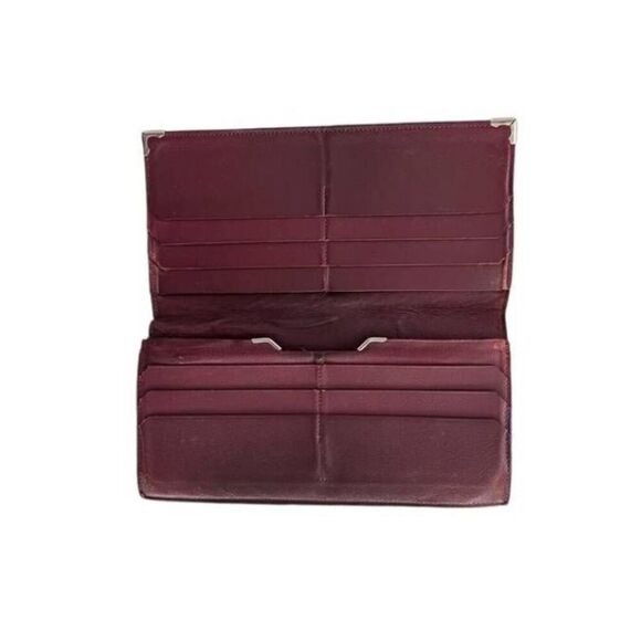 Cartier Vintage Black Leather Wallet with Red Interior GUC - Picture 3 of 6
